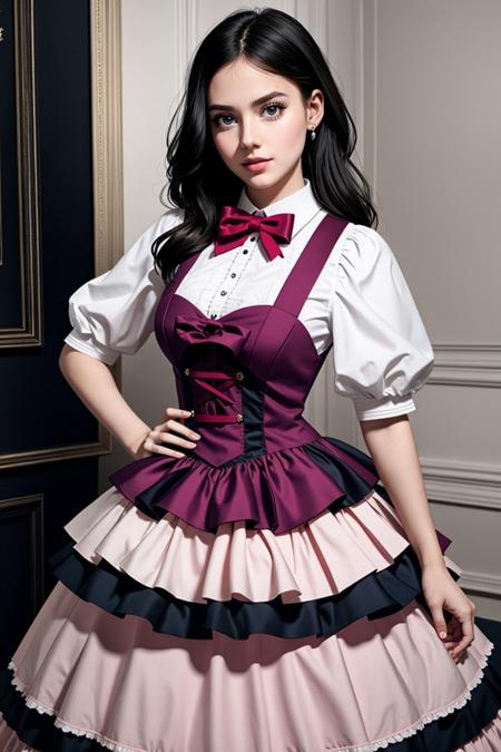 12991-248644448-((Masterpiece, best quality)), _ballgown,edgPreppy,edgPreppy, a woman in a ([set of edgPreppy clothes,blazer_ballgown,ribbons,fr.png
